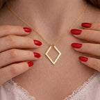 14K Solid Gold Diamond Holder Necklace: Wedding Ring Keeper, 925 Sterling Silver