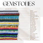 18" Custom Carabiner Charm Gemstone Beaded Necklace| Colorful Necklaces Pick Any 2 Charms| Jewelry Gift for Girls