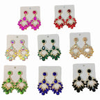 Palace-style dazzling rhinestone for women, French luxury high-end earrings, statement earrings