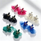 Alloy Fabric Floral Earrings Bohemian Style Ear Accessories