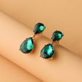 Fashionable water earrings for women, light luxury with a high-end feel, crystal drop earrings, versatile and elegant, simple design