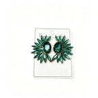 Fashionable sunflower colorful alloy earrings, light luxury and stylish ear studs