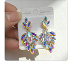 Leaf are light luxury versatile, colorful earrings with a simple and elegant style