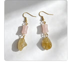 New Chinese-style red pendant pink bamboo earrings, versatile and elegant, traditional Chinese style earrings