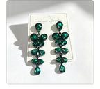String-style water drop high-end earrings, fashionable and versatile accessories for dates