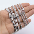 Solid 10k Miami Cuban Link Bracelet Real 10K White Gold All Sizes