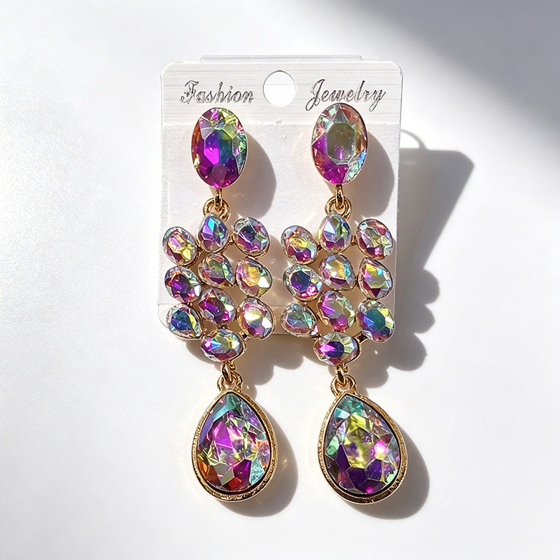 Water Tassel for Women, Elegant Multi-layered Flower Studs, Trendy Versatile Long Drop Earrings