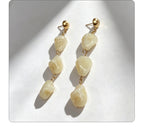 Pink irregular beaded with a gentle temperament, long earrings that flatter the face shape