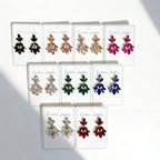 Light luxury high-end earrings with a leaf design, Korean style, trendy and fashionable ear accessories