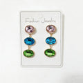 Long crystal glass earrings with a dazzling, unique, and sophisticated design