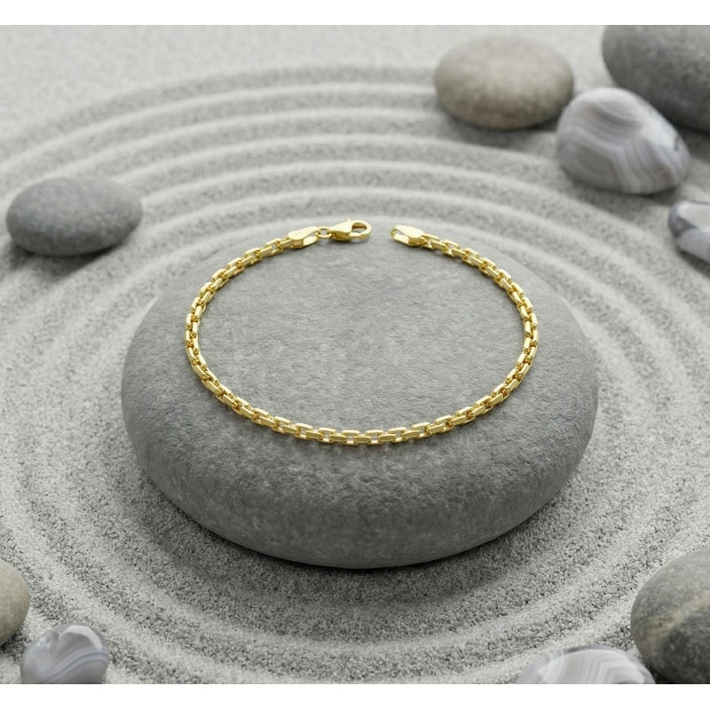 14K Solid Gold Forzentina Bracelet – Classic Cable Chain