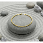 14K Solid Gold Forzentina Bracelet – Classic Cable Chain