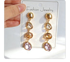 Fashionable, simple, elegant, niche, high-end, light luxury, fresh and colorful long tassel earrings