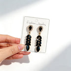 Colorful diamond tassel wheat ear long earrings, fashionable and high-end, exaggerated party statement earrings