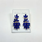 Diamond-studded leaf tassel women, light luxury style, high-end long earrings for evening parties