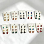 Gradient color stone long earrings, light luxury and elegant, versatile for dating
