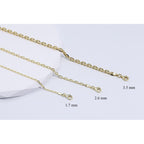 14K Solid Gold Forzentina Bracelet – Classic Cable Chain
