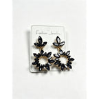 Fashionable Full-Diamond Water Drop Earrings, Elegant Pendant Crystal Geometric Hollow Earrings