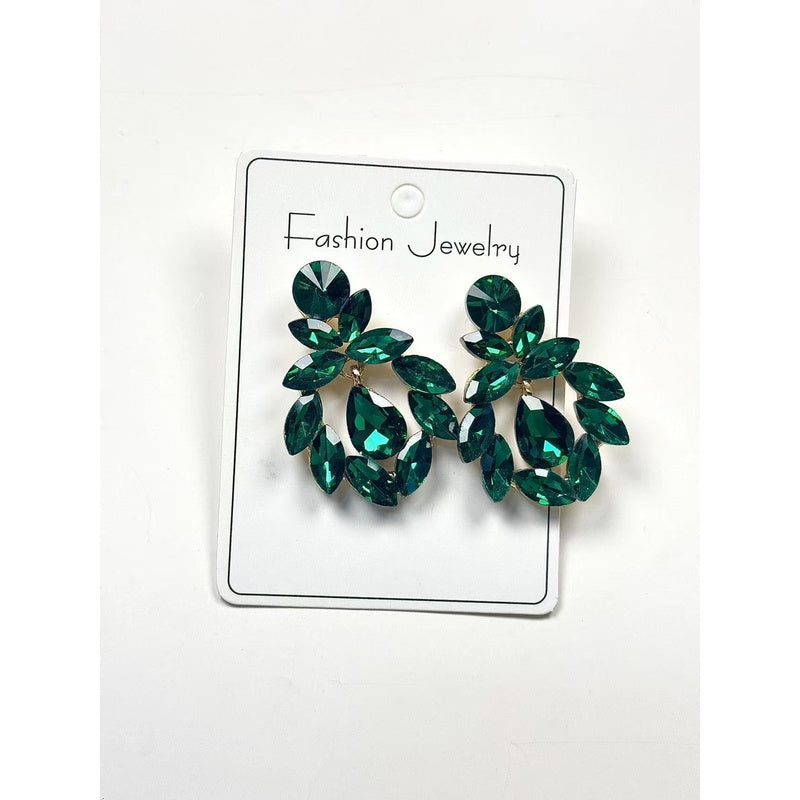 Fashionable crystal earrings for women, long water drop tassel high-end colorful earrings, light luxury