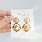 Irregular diamond-shaped earrings, light luxury, simple, fashionable, versatile earrings