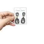 Fashionable water earrings for women, light luxury with a high-end feel, crystal drop earrings, versatile and elegant, simple design