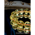 Premium 7A Golden Citrine Bracelet 17-18mm| High-Grade Large Bead Wealth Crystal| Solar Plexus Healing Stone Gift for Her