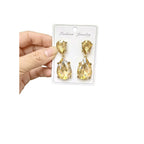 Fashionable water earrings for women, light luxury with a high-end feel, crystal drop earrings, versatile and elegant, simple design