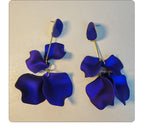 Bohemian style petal tassel acrylic earrings, pleated candy-colored earrings for New Year's holidays