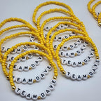 Personalized Beaded Bracelets Bulk Order, Custom Word Team Party Favors