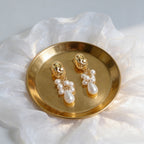 French-style elegant pearl earrings, light luxury, high-end, stunning and fashionable earrings