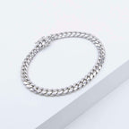 Solid 10k Miami Cuban Link Bracelet Real 10K White Gold All Sizes