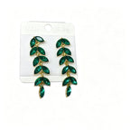 Wind leaf for women, long tassel crystal earrings, high-end earrings