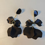 Bohemian style petal tassel acrylic earrings, pleated candy-colored earrings for New Year's holidays
