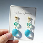 Maillard Amber Tiger Eye Stone Earrings for Women, Unique and Beautiful Earrings, Niche Light Luxury with a High-End Feel