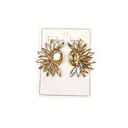 Fashionable sunflower colorful alloy earrings, light luxury and stylish ear studs