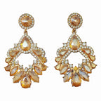 Palace-style dazzling rhinestone for women, French luxury high-end earrings, statement earrings