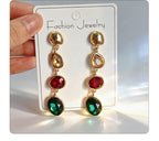 Fashionable, simple, elegant, niche, high-end, light luxury, fresh and colorful long tassel earrings