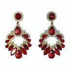 Palace-style dazzling rhinestone for women, French luxury high-end earrings, statement earrings