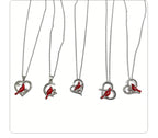Crescent Red Bird Pendant Necklace for Women, Fashionable Heart-Shaped Diamond-Studded Clavicle Chain, Unique and Elegant Accessory