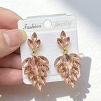 Leaf are light luxury versatile, colorful earrings with a simple and elegant style