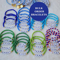 Personalized Beaded Bracelets Bulk Order, Custom Word Team Party Favors