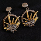 Vintage Palace Style Diamond-Studded Flower High-End Niche Design Earrings, Versatile Light Luxury Earrings Wholesale