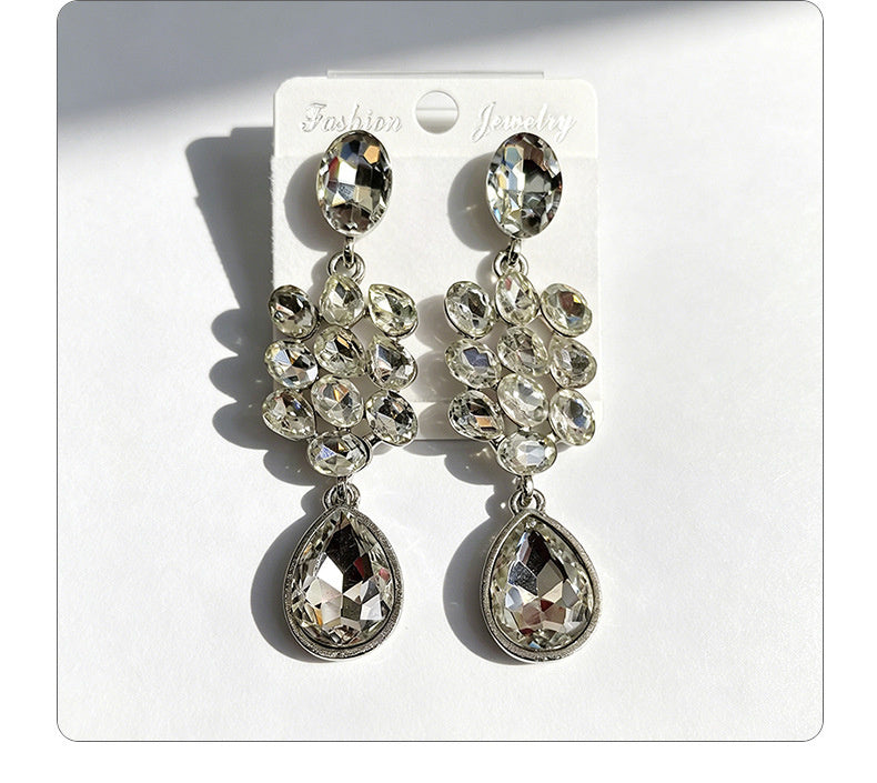 Water Tassel for Women, Elegant Multi-layered Flower Studs, Trendy Versatile Long Drop Earrings