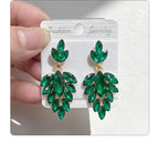 Leaf are light luxury versatile, colorful earrings with a simple and elegant style