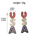 American Independence Accessories Women's National Day Fashionable Drop Earrings
