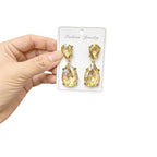 Fashionable water earrings for women, light luxury with a high-end feel, crystal drop earrings, versatile and elegant, simple design