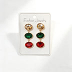Long crystal glass earrings with a dazzling, unique, and sophisticated design