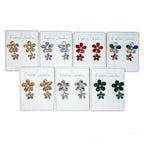 French-style light luxury creative unique champagne-colored zircon flower niche versatile fashion earrings