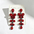 String-style water drop high-end earrings, fashionable and versatile accessories for dates