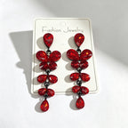 String-style water drop high-end earrings, fashionable and versatile accessories for dates